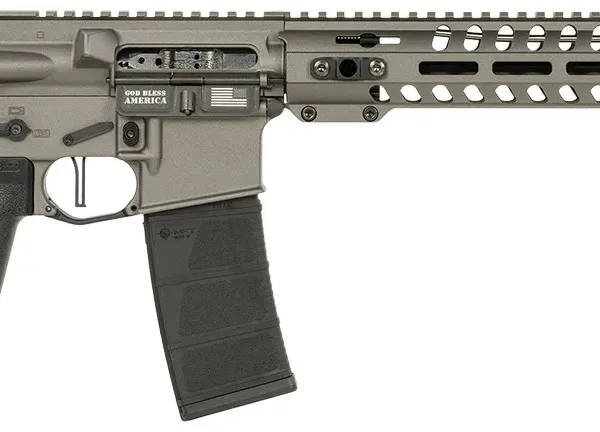 Patriot Ordnance Factory 02046 Minuteman 5.56x45mm 30+1 13.75" Black Steel Threaded Barrel, Tungsten Cerakote Receiver, 13" Renegade Rail Handguard