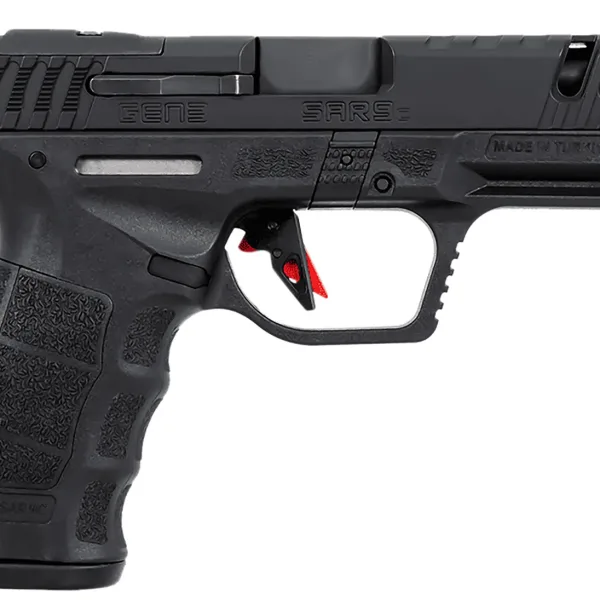 SAR USA SAR9CG3BL SAR9 C Gen3 Compact Frame 9mm Luger 15+1 4" Black Steel Barrel, Black Steel Slide, Black Polymer Frame w/Picatinny Rail, Black Interchangeable Backstrap Grip