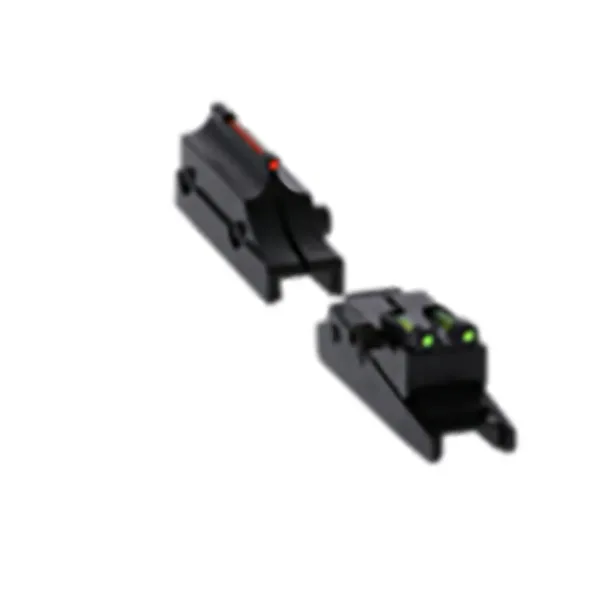 Truglo TG944A Pro Magnum Gobble-Dot Browning Maxus, Silver Red/Green Fiber Optic Black 1/4" Rib