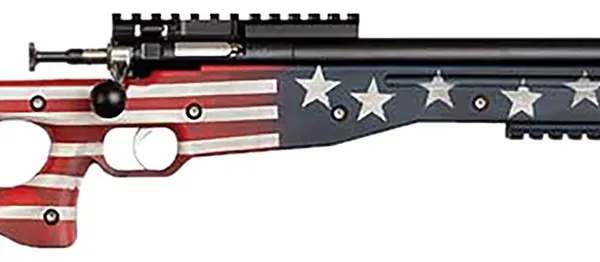 Crickett KSA2150-OG Precision  Full Size 22 LR Single Shot 16.10" Blued Threaded Bull Barrel, Blued Crickettinny Rail Steel Receiver, Old Glory Synthetic Adj LOP Stock