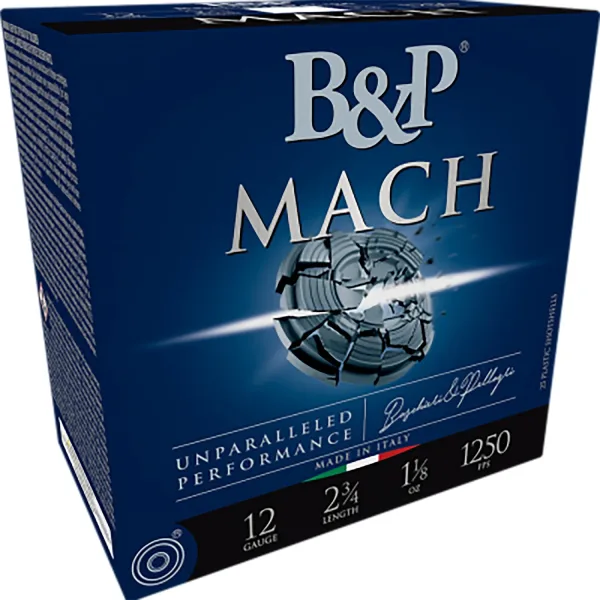 B&p Ammunition 12B78F27 Mach  12Gauge 2.75" 7/8oz 7.5Shot 25 Per Box/10 Case