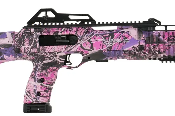 Hi-Point 4095TSPI 4095TS Carbine 40 S&W Caliber with 17.50" Barrel, 10+1 Capacity, Country Girl Metal Finish, Country Girl Camo Fixed All Weather Skeletonized Stock & Polymer Grip Right Hand