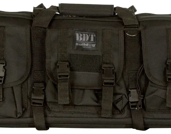 Bulldog BDT4037B BDT Tactical Single 37" Black Nylon, 3 Accessory Pockets, Deluxe Padded Backstraps, Lockable Zippers, Padded Internal Divider