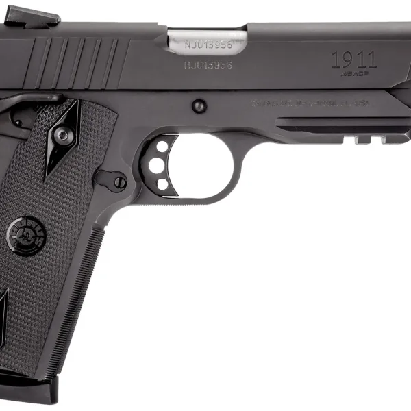 Taurus 1191101B1 1911  Full Size Frame 45 ACP 8+1 5" Matte Stainless Steel Barrel, Matte Black Serrated Steel Slide & Frame w/Beavertail & Picatinny Rail, Black Checkered Polymer Grip, Right Hand
