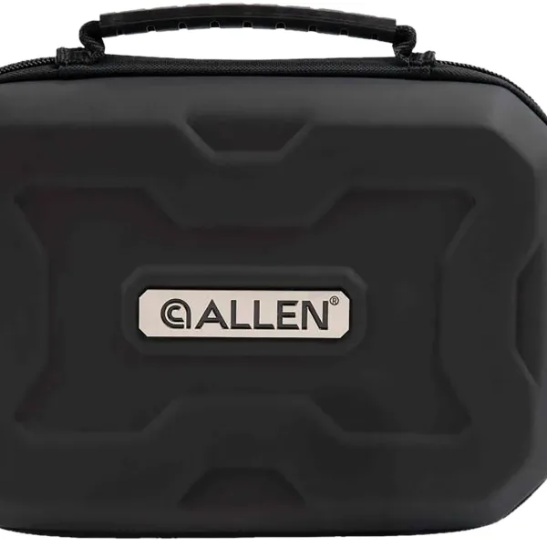 Allen 829 EXO  Handgun Case Black Polymer, Molded Carry Handle, Egg Crate Foam & Lockable Zippers 9" x 6.25" Interior Dimensions