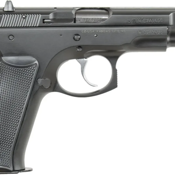 CZ-USA 01102 CZ 75 B *CA Compliant 9mm Luger 10+1 4.60" Black Steel Barrel, Black Serrated Steel Slide, Black Polycoat Steel Frame w/Beavertail, Black Plastic Grip