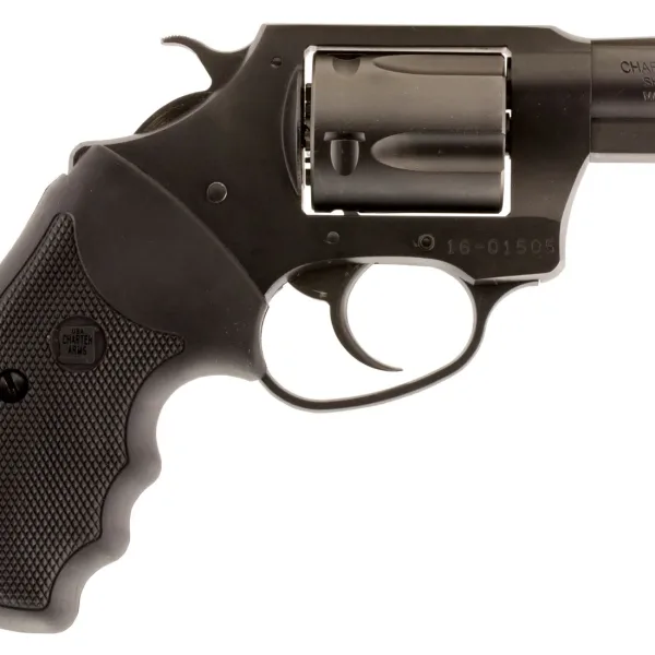 Charter Arms 63820 Undercover  Small 38 Special, 5 Shot 2" Black Nitride Stainless Steel Barrel, Cylinder & Frame, Black Finger Grooved Rubber Grip, Exposed Hammer