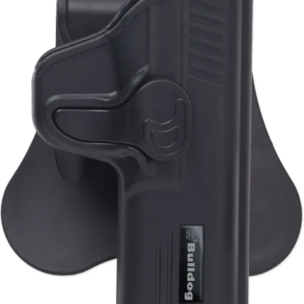 Bulldog RRSWMPS Rapid Release Holster w/Paddle OWB Black Polymer Fits S&W M&P Shield Right Hand