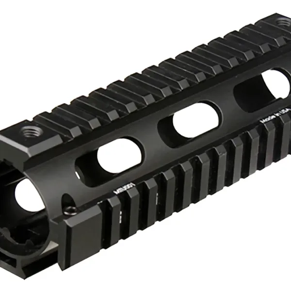 UTG Pro MTU001 Pro Quad Rail Handguard Drop-In Aluminum Black Anodized Hardcoat Picatinny Rail, For Carbine AR-15