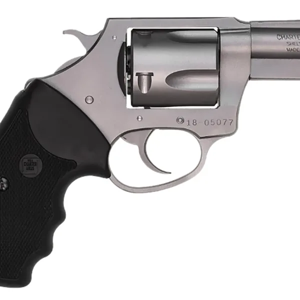 Charter Arms 74420 Bulldog  Large 44 Special, 5 Shot 2.50" Matte Stainless Steel Barrel, Cylinder & Frame w/Black Finger Grooved Rubber Grip