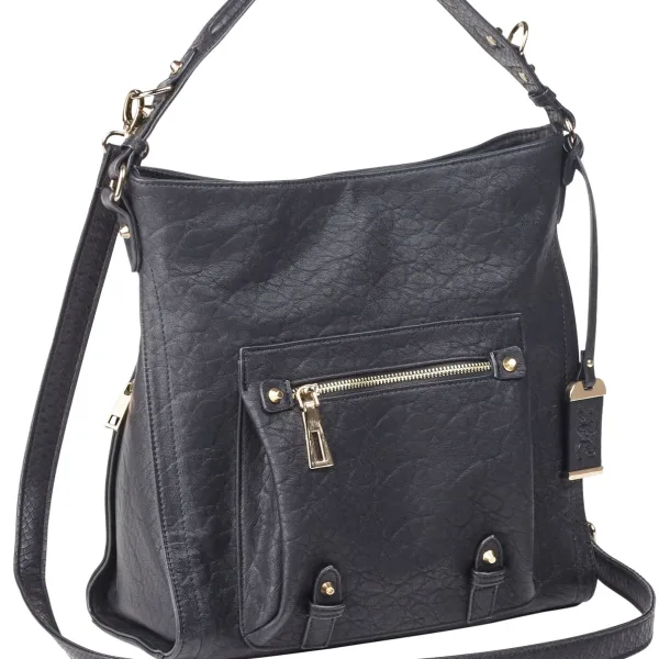 Bulldog BDP053 Hobo Purse w/Holster Black Leather Most Sm Pistols & Revolvers Right Hand