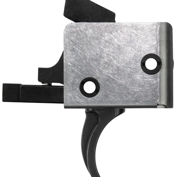 CMC Triggers 91501 Drop-In  Single-Stage Curved Trigger w/ 3-3.50 lbs Draw Weight & Black/Silver Finish