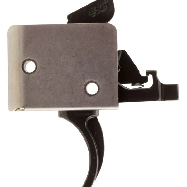 CMC Triggers 93502 Drop-In  Two-Stage Curved Trigger w/ 2-4 lbs Draw Weight & Black/Silver Finish