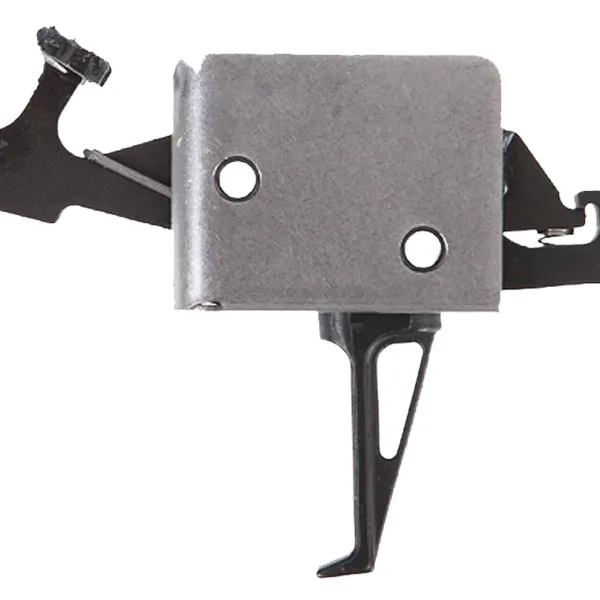 CMC Triggers 91504 Drop-In  Two-Stage Flat Trigger w/ 1-3 lbs Draw Weight & Black/Silver Finish