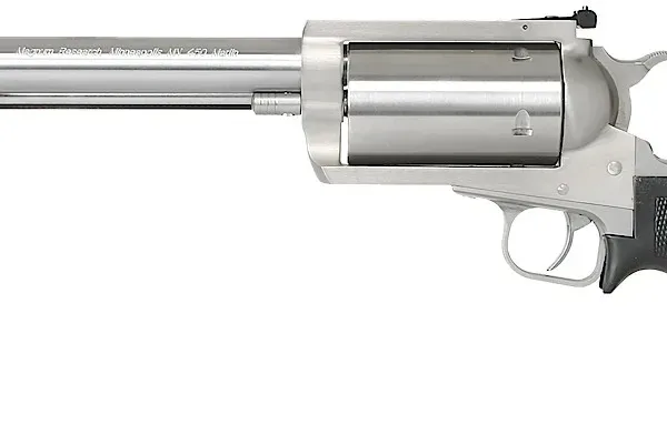 Magnum Research BFR500SW7 BFR Long Cylinder Large Frame 500 S&W Mag 5 Shot, 7.50" Brushed Stainless Steel Barrel, Cylinder & Frame, Black Rubber Grip, Exposed Hammer