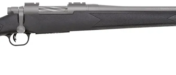 Mossberg 28005 Patriot Synthetic 243 Win 5+1 22" Fluted Barrel w/Recessed Match Crown, Cerakote  Stainless Steel, Spiral-Fluted Bolt, Synthetic Stock, Drop Box Magazine, Adjustable LBA Trigger