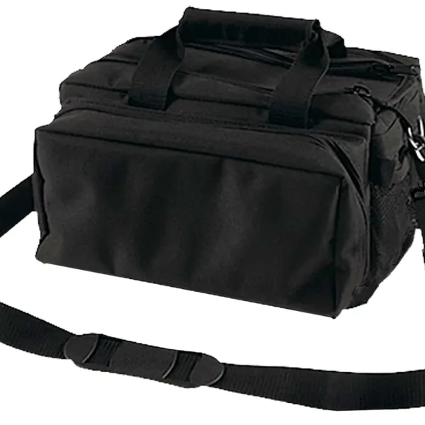 Bulldog BD910 Deluxe Range Bag Black Nylon Water-Resistant Outer Shell, Adjustable Strap, Removeable Divider, Storage Pockets, Deluxe Padding