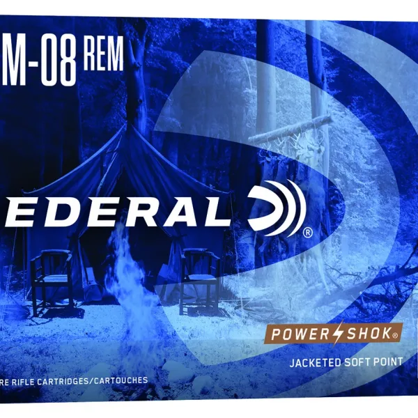 Federal 708CS Power-Shok  7mm-08Rem 150gr Jacketed Soft Point 20 Per Box/10 Case