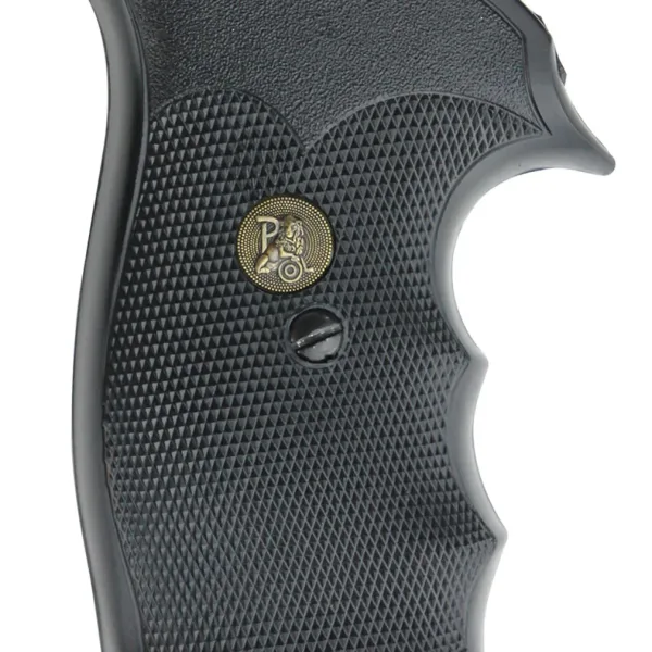 Pachmayr 03292 Gripper Grip Checkered Black Rubber with Finger Grooves for S&W N Frame