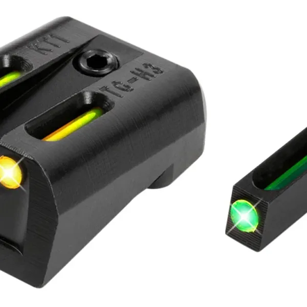 TruGlo TG131KTY TFO  Green/Tritium/Fiber Optic Front Sight-Yellow/Tritium/Fiber Optic Rear Sight Kimber 1911