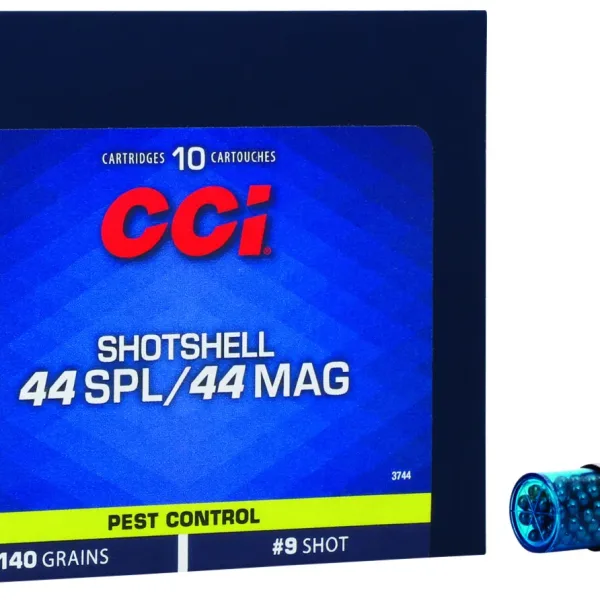CCI 3744 Pest Control Shotshell 44Sp/44Rem Mag 140gr #9Shot 10 Per Box/20 Case