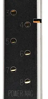 CMC Products 14132 Power Mag  8rd 45 ACP Fits 1911 Officer Stainless Steel w/ Black Base Pad