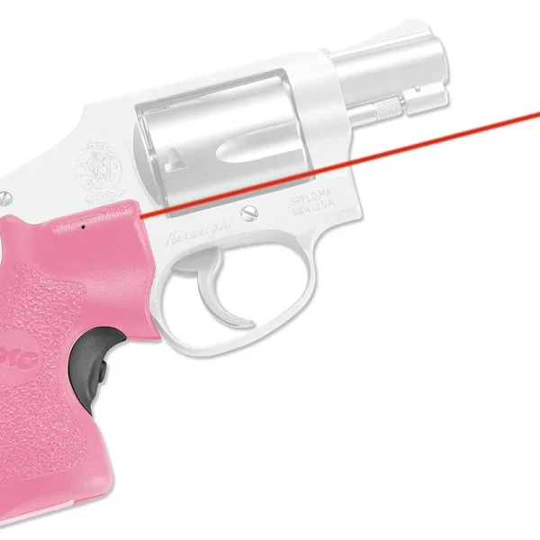 Crimson Trace 01-3480-1 LG-105 Pink Lasergrips  Red Laser Smith & Wesson J-Frame Round Butt