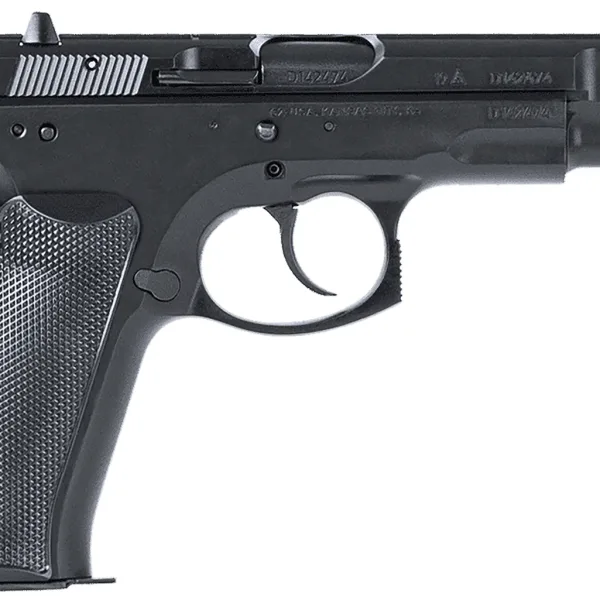 CZ-USA 91130 CZ 75 B  9mm Luger 16+1 4.60" Black Steel Barrel & Serrated Steel Slide, Black Polycoat Steel Frame w/Beavertail, Black Plastic Grip