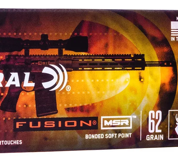 Federal F223MSR1 Fusion MSR 223Rem 62gr Bonded Soft Point 20 Per Box/10 Case