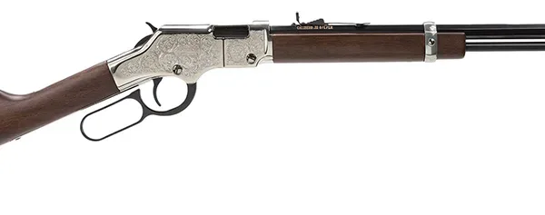 Henry H004SE Silver Eagle  Full Size 22 Short/ 22 Long/ 22 LR (16 LR/21 Short) 20" Blued Barrel, Nickel-Plated Metal Finish, American Walnut Stock Right Hand