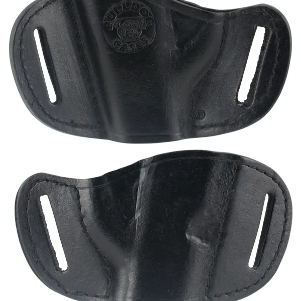 Bulldog MLBS Molded  OWB Black Leather Belt Slide Fits Bersa Thunder 380 Fits Ruger LCP Fits Sig 230 Right Hand