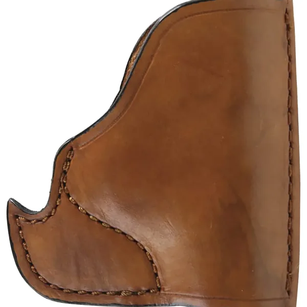Bulldog MLTIP Inside The Pocket  Tan Leather Fits Micro Pistols 22/25/380 Fits Ruger LCP/Walther PPK Ambidextrous