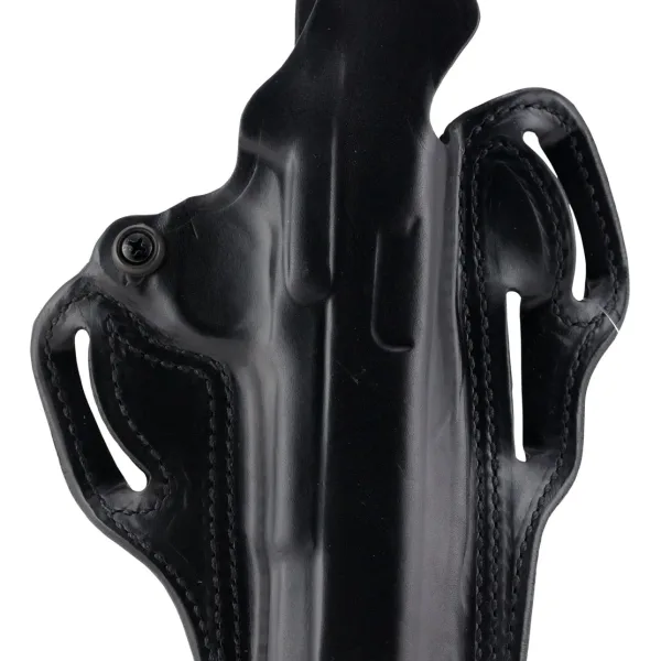 DeSantis Gunhide 001BAB6Z0 Thumb Break Scabbard OWB Black Leather Belt Slide Compatible w/Glock 19/19X Belt 1.75" Wide Right Hand