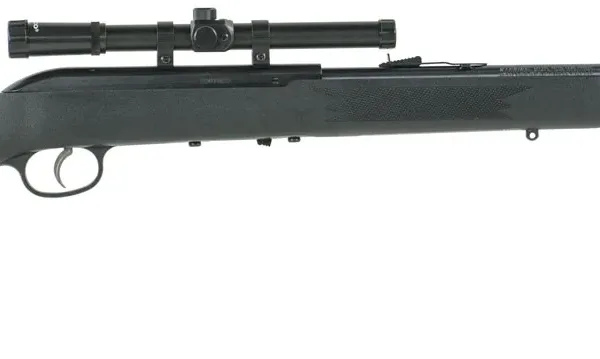 Savage Arms 40061 64 FLXP 22 LR Caliber with 10+1 Capacity, 21" Barrel, Matte Blued Metal Finish & Matte Black Synthetic Stock Left Hand (Full Size) Includes 4x15mm Scope