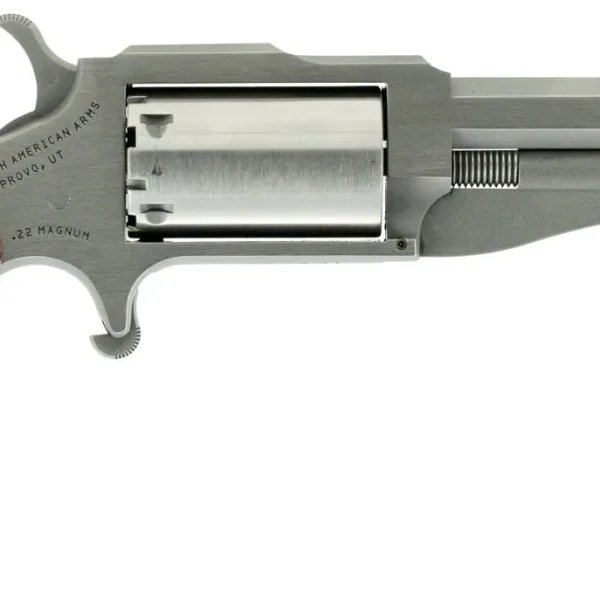 North American Arms 19603C 1860 The Earl 22 LR or 22 MWR 5rd 3" Barrel, Overall Stainless Steel Finish & Rosewood Boot Grip Includes Cylinder