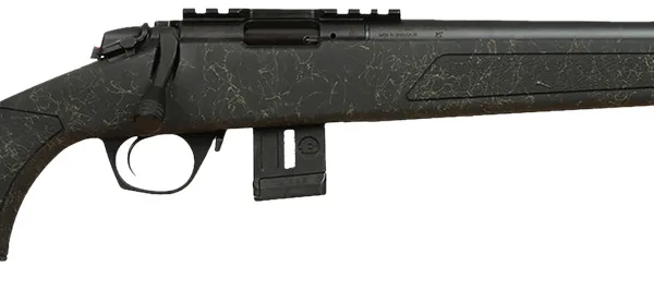 Bergara Rifles BMR011 BMR X Steel 17 HMR 10+1 18" Blued Heavy Threaded Barrel, Blued Picatinny Rail Receiver, Adj LOP Green w/Black Webbing Synthetic Stock