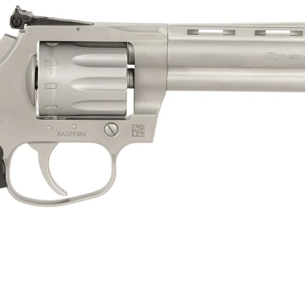 Colt Mfg KCOBRA22SM6RFO King Cobra Target 22 LR 6 Shot 6" Matte Stainless Steel Vent Rib Barrel, Matte Stainless Stainless Steel Frame & Cylinder, Black Hogue Overmolded Grip, Exposed Hammer