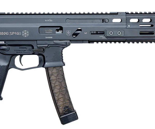 Global Ordnance LLC 810091157947 Grand Power Stribog SP9A1 9mm Luger 30+1 Black Picatinny Rail, Black Polymer Grip