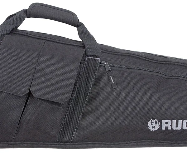 Ruger 27932 Defiance Tactical Rifle Case  42" Black Endura with Ruger Logo, Carry Handle, Knit Lining, Mag Pocket, Accessory Pockets & Lockable Zipper