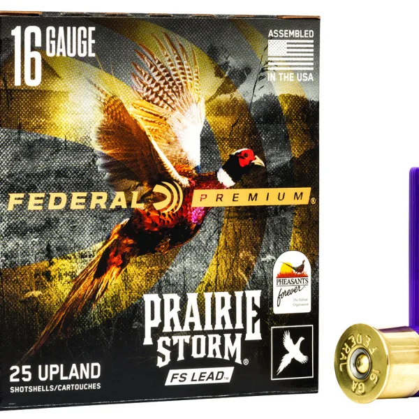 Federal PFX164FS5 Premium Prairie Storm FS 16Gauge 2.75" 1 1/8oz 5Shot 25 Per Box/10 Case