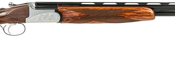 Fausti Usa, Inc 15403 Caledon  410 Gauge 3" 2rd 26" Blued Barrel, Engraved Stainless Rec, Wood Laser Grain Stock, Metallic Bead Sight