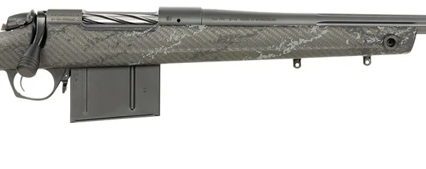 Bergara Rifles B14LM7513 B-14 Crest 7mm PRC 5+1 22" Fluted/Threaded, Sniper Gray Cerakote Barrel/Rec, Monte Carlo Carbon Fiber Stock with Black & Gray Splatter, Omni Muzzle Brake