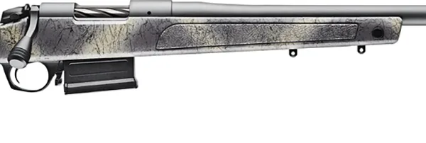 Bergara Rifles B14LM3613 B-14 Wilderness HMR 7mm PRC 5+1 24" Threaded, Sniper Gray Cerakote Barrel/Rec, Adj. SoftTouch Woodland Camo Stock with Mini-Chassis, Omni Muzzle Brake