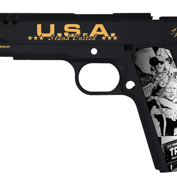 AUTO 1911TCAC18 1911 45 5" 7R TRUMP FIGHT BK/GLD