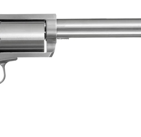 Magnum Research BFR460SW10 BFR Long Cylinder Large Frame 460 S&W Mag 5 Shot, 10" Brushed Stainless Steel Barrel, Cylinder & Frame, Black Rubber Grip, Exposed Hammer