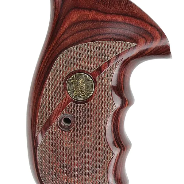 Pachmayr 63040 Renegade Grip Checkered Rosewood Laminate with Finger Grooves for S&W N Frame