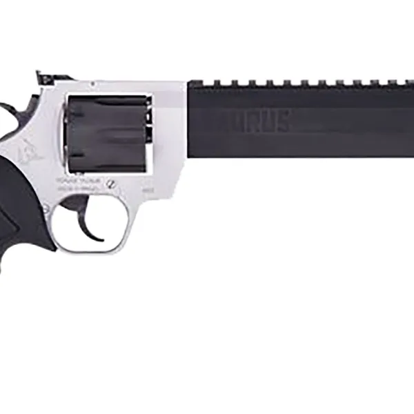 Taurus 2500105RH Raging Hunter  Large Frame 500 S&W Mag 5rd 10" Matte Black Ported/Target Crown Barrel, Matte Black Cylinder, Matte Stainless Steel Frame, Black Rubber Grip