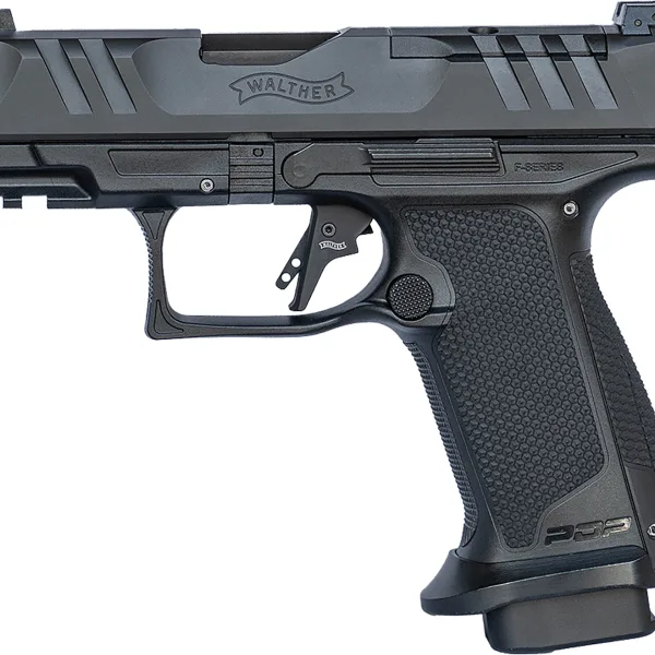 Walther Arms 4796042 PDP F-Series Pro 9mm Luger 18+1 3.50" Black Steel Barrel, Black Serrated/Optic Ready Steel Slide, Black Polymer Frame w/Picatinny Rail, Medium Backstrap Grip