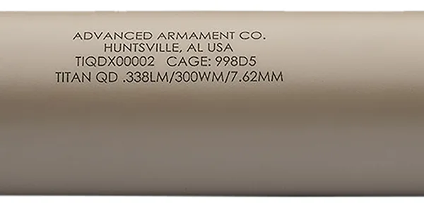 ADVANCED ARMAMENT COMPANY 86601 Titan-QD  338LM/8.6BLK 1.85" FDE Titanium