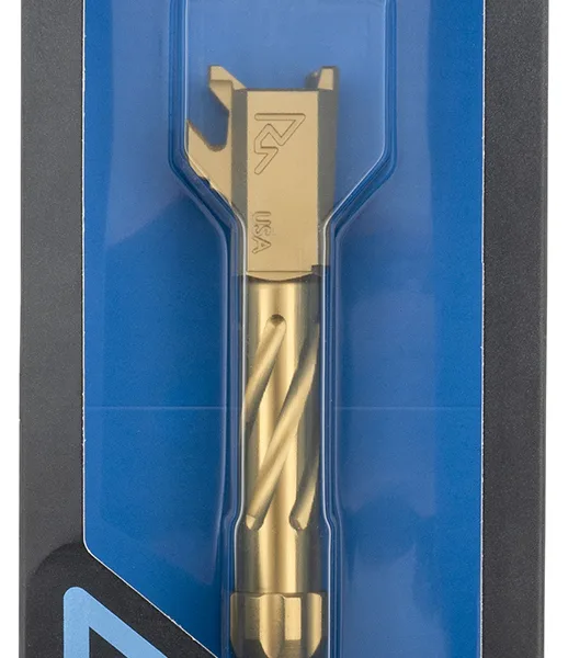 Rival Arms RA-RA20H101E Precision V1 Gold PVD Stainless Steel Spiral Fluted Threaded for Springfield Hellcat